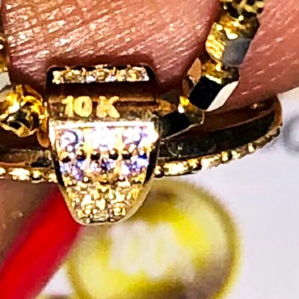 10k solid gold luxury designer pendant, 100% real gold, best Christmas gift ever - Picture 3 of 11